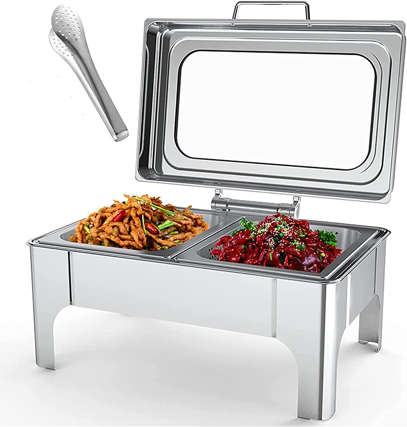 Miumaeov 9L/9QTStainless Steel Chafing Dish Buffet Servers Warmers