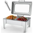 thumbnail image 1 of Miumaeov 9L/9QTStainless Steel Chafing Dish Buffet Servers Warmers Warming Trays, 1 of 9