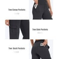 thumbnail image 4 of Women Clothing Yoga Pants Yoga Cargo Pants Women Wide Leg Pants with Pockets High Waist Stretch Dress Casual Business Work Travel Pants Yoga Pants, 4 of 5