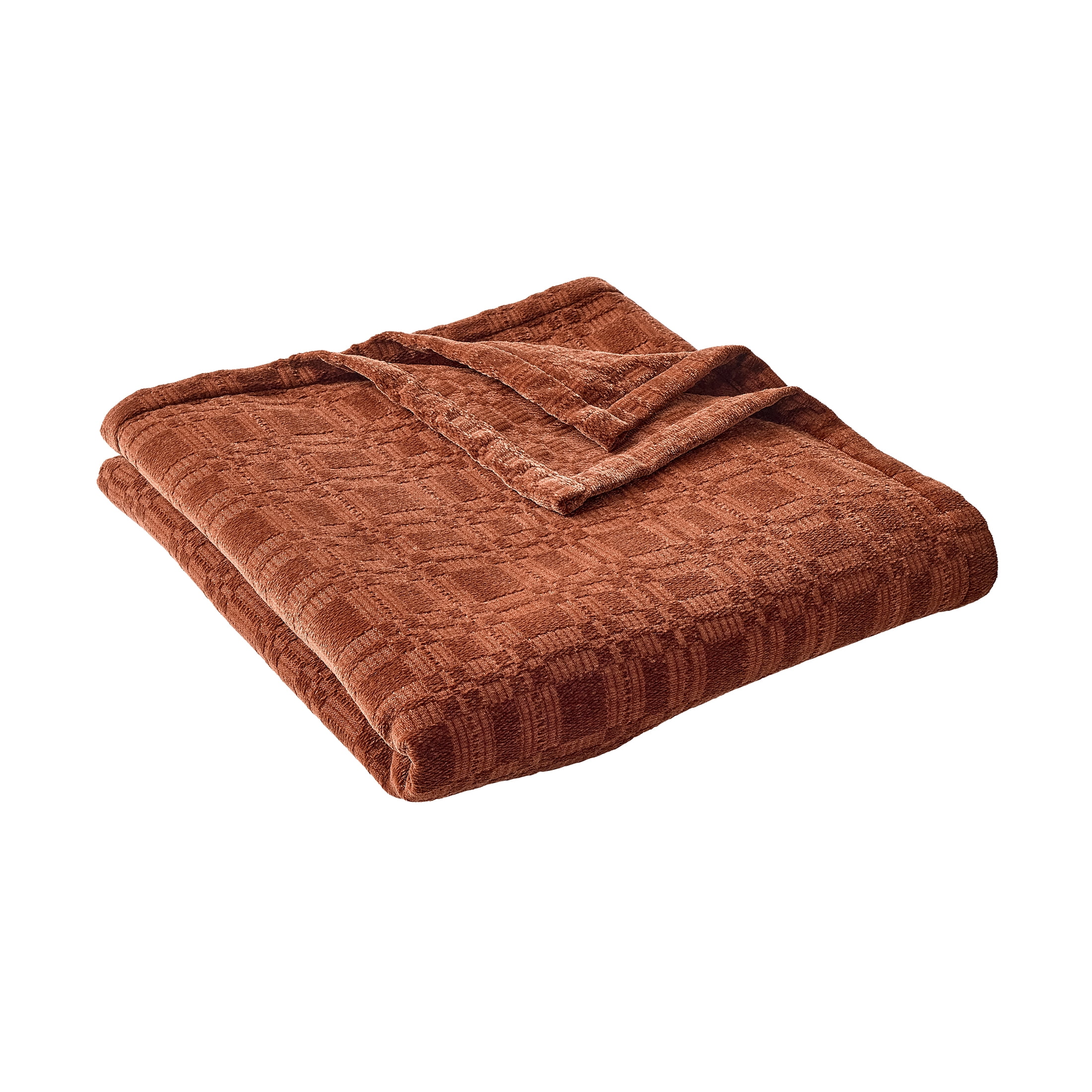 Better Homes & Gardens Gingerbread Cookie Chenille Woven 50x72' Throw
