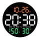 thumbnail image 2 of RKSTN Electronic clock Round Clock Multi-function Remote Control Clock Living Room Wall Clock Home Decoration Digital Electronic Clock Silent Clock Color Screen Clock, 2 of 9