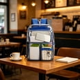 thumbnail image 5 of Backpack Large Clear PVC Heavy Duty Stadium Approved Transparent See Through Multi-Compartment 16.5in College Travel Book Bag by MPOISVA, 5 of 7