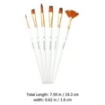 thumbnail image 2 of AURARMLET 6 Pcs Brosses Aquarelle Premium avec Poils en Nylon Résistant et Poignées en Bois Confortables, 2 of 8