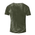 thumbnail image 3 of Men's T-shirt T-shirts Graphic Text Black Military Green Pool Dark Gray 3D Printing Street Casual Short Sleeve Button Down Printed Clothing Basic L, 3 of 3