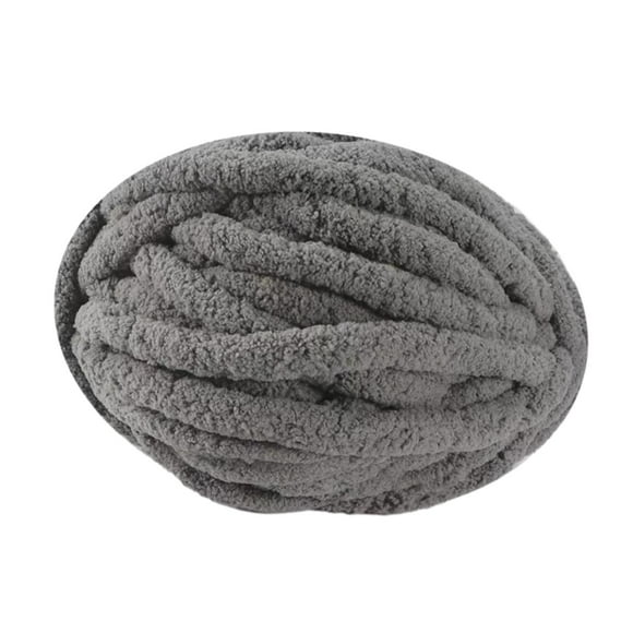 Thick Chunky Yarn Knit Yarn Bulky Giant Wool Yarn Jumbo Tubular Yarn for Knitted Gray