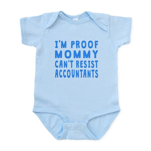 CafePress - Proof Mommy Cant Resist Accountants Body Suit - Baby Light Bodysuit, Size Newborn - 24 Months