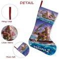 thumbnail image 5 of Moana 2 Tema: Calcetines de Navidad, fino lino blanco para colgar en escaleras y chimenea, decoración navideña para el hogar, regalo de Navidad. 45cm × 32cm, 5 of 5