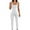 White, variant on Women Workout Seamless Jumpsuit Yoga Ribbed Bodycon One Piece Square Neck Leggings Romper Purple,S