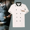 thumbnail image 1 of Chaqueta unisex Hugo transpirable de Manga Corta de Verano para cafetería servicio de Catering cocina Blanco M, 1 of 10