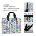 thumbnail image 4 of FORMRS 16" Laptop Bag Carrying Sleeve Case with Handle Travel Shoulder Briefcase, Blue Retro Pattern, 4 of 8