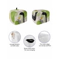 thumbnail image 2 of Fsddascl Boho Middle Century Toaster Cover 2 Slice, Small Kitchen Appliance Covers, Abstract Green Geometric Leaves Toaster Oven Cover with Loop, Bread Machine Cover Polyester Dust Cover Protection, 2 of 5