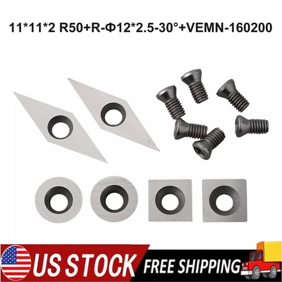 AU-Carbide Cutters Inserts Set Wood Lathe Turning Tools For Woodworking Kit USA