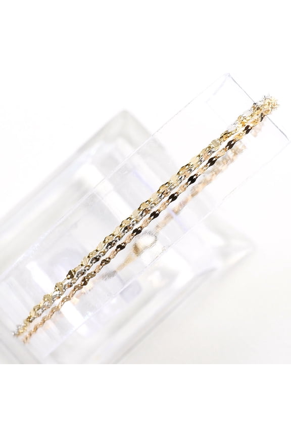 Pre-Owned K10 10K YG Yellow Gold Bracelet, Total Weight 0.8g, 17.5cm Condition.