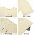 thumbnail image 6 of Sundazz Two Piece Sets for Women Summer Matching Lounge Sets Short Sleeve Tops and Wide Leg Pants Travel Vacation Outfits, 6 of 8