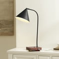 thumbnail image 2 of SAFAVIEH Nuka 22 in. Modern Black Iron Table Lamp with Black Shade, 2 of 9