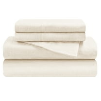 Superior 4-Piece Classic Ivory Flannel Sheet Set, King