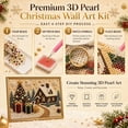 thumbnail image 6 of Clearance! Premium 3D Pearl Christmas Wall Art Kit, Luxury Flocked Canvas DIY Holiday Decor with Pearl Beads, Christmas Craft Gift for Adults (Train), 6 of 7