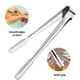 thumbnail image 3 of Pinzas elegantes de acero inoxidable plateadas, agarre de artículos pequeños con puntas antideslizantes, utensilio de cocina ergonómico e higiénico, material de calidad alimentaria con resistencia al, 3 of 5