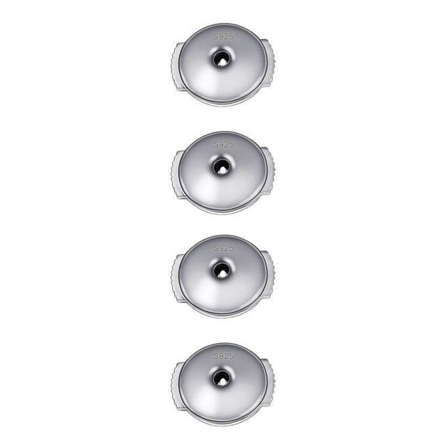 Maytalsory 1 Pair Locking Earring Backs Jewelry Findings Replacements Stoppers Practical and 6mm White Gold Color 6mm 2Set