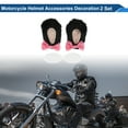 thumbnail image 2 of Accesorios para Cascos de Motocicleta Decoración Orejas de Conejo de Lentejuelas para Cascos de Motocicleta Bicicleta Esquí Color Negro Pegatina 2 Conjuntos, 2 of 6