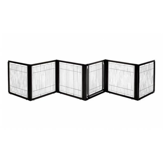 Convertible Elite Pet Gate 6 Panneaux - Noir