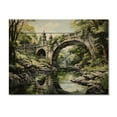 thumbnail image 3 of Designart "Green Bridge peaceful Arch III" Architecture Print on Natural Pine Wood, 3 of 5