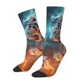thumbnail image 1 of Balery Blue Dragon And White Tiger Calcetas Largas con Estampado para Hombre y Mujer – Suaves y Transpirables, Talla Única (US 5-11), 1 of 6