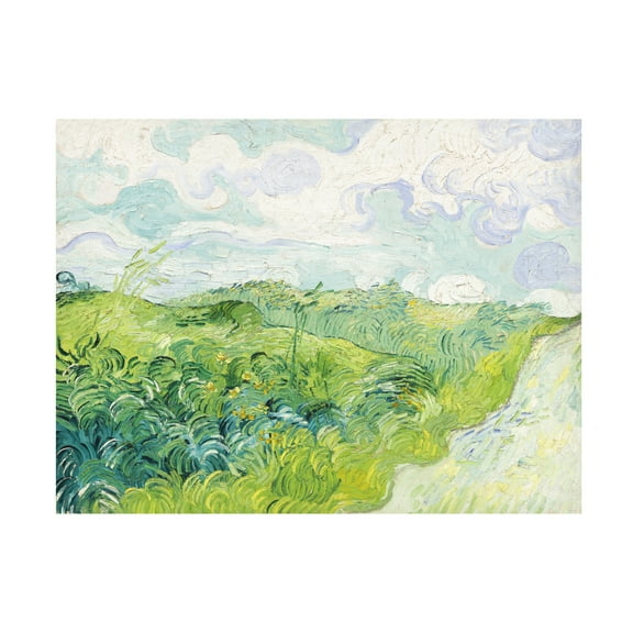 Trademark Fine Art Vincent Van Gogh  Van Gogh Landscapes with Clouds I Canvas Wall Art
