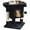 Black, variant on YYEAN Cat Tree Tower w/Cozy Plush Condo & Sisal-Covered Scratching Posts for Kitten, Material-P2 particle board, plush fabric, sisal rope, iron, 16x16x23.5'' (LxWxH), Light Gray