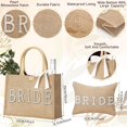 thumbnail image 3 of HLONK 2 Pcs Bride Bag Set Bride Jute Beach Tote Bag with Ribbon Makeup Pouch with Rhinestone Letter Bridal Shower Gift for Bachelorette Wedding Engagement, 3 of 6