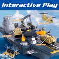 thumbnail image 2 of Chuvikid Aircraft Carrier Toy Playset,Fighter Jets,Truck,Missiles,Toys Gifts for Kids Ages 3-8 Years Old, 2 of 7