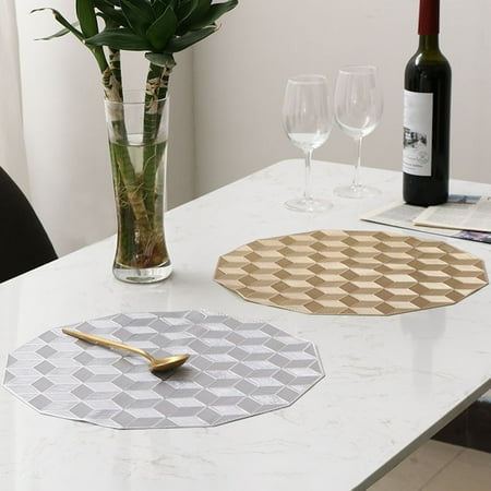 

Hollow Table Mat Anti-slip Flexible Decorative Non-slip PVC Place Mat Kitchen Supplies