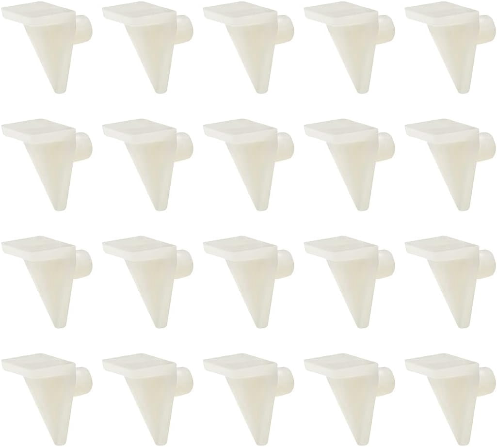20-Pack Self-Adhesive Shelf Brackets – 7x7cm Transparent Nano Support, No-Drill Double Triangle Frame, Holds Up To 15kg For Cabinets, Closets, Bookshelves & Kitchens