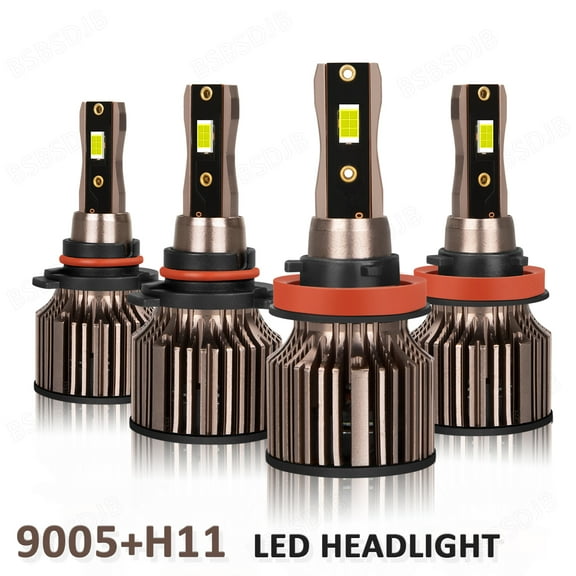 For Toyota 4Runner 2010-2020 Combo 9005 H11 LED Headlight High Low Beam Bulbs