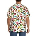 thumbnail image 3 of Yiaed Ice Cream Popsicles Print Mens Casual Wrinkle Free Shirts Short Sleeve Button Down Summer Stretch Dress Shirt-3X-Large, 3 of 5