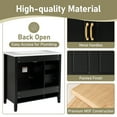 thumbnail image 6 of Euroco 36-Inch Freestanding Bathroom Vanity with Resin Sink, Soft-Close Drawers and Cabinet, Gold Handles, Open-Back Design, 6 of 9