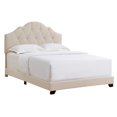 thumbnail image 1 of Home Fare Upholstered Camelback King Bed in Linen Beige, 1 of 8