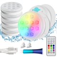 thumbnail image 1 of Luces de piscina QOLNBY 2023, LED IP68, recargables, impermeables, paquete de 6, 1 of 8