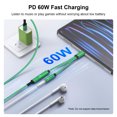 thumbnail image 5 of USB C to 3.5mm Headphone Adapter,2-in-1 Type C to Aux Audio Jack with PD 60W Fast Charging Dongle Cable USB C to Aux Adapter Fast Charging Dongle Cable for iPhone 15 Android,Samsung,Green, 5 of 7