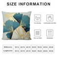 thumbnail image 5 of COMIO Throw Pillow Cover Green Plant Leaves Teal Pillow Cushion Cover Turquoise Ginkgo Leaf Cushion Case, Great for Sofa, Bedroom, Yard, Living Room Decor, 5 of 5
