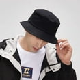 thumbnail image 4 of SikaFu Unisex Cotton UV Sunbonnet Outdoor Hip Hop Fisherman Hat Men Summer Travel Beach Sun boonie Hat Foldable Sun Hat Bucket Cap, 4 of 6
