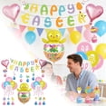 thumbnail image 3 of 1 Ballon Réutilisable Ballon de Pâques Joyeux Ballon Œuf de Pâques Ballon en Polyester Film Ballon Adapté pour Fêtes d'Anniversaire à Thème de Pâques Décoration Intérieure et Extérieure, 3 of 6