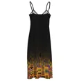 thumbnail image 4 of black fading kente print Sleeveless Dress Women long dress dresses for special events loose women's dress Women's, 4 of 5