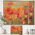 thumbnail image 3 of Designart ' Red Handpainted Tulips ' Traditional Framed Canvas, 3 of 3