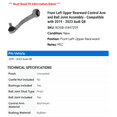 thumbnail image 2 of Front Left Upper Rearward Control Arm and Ball Joint Assembly - Compatible with 2019 - 2023 Audi Q8 2020 2021 2022, 2 of 2