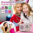 thumbnail image 2 of Retro Karaoke Machine,Mini Karaoke Machine with Wireless Microphones,Portable Small Karaoke Set Toys for Kids and Adults,Cool Tech Gifts for Birthday Home Party Ideas (Pink 1Mic), 2 of 8
