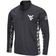 thumbnail image 2 of Men's Colosseum Charcoal West Virginia Mountaineers OHT Military Appreciation Digital Camo Lightweight Quarter-Zip, 2 of 4