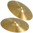 thumbnail image 4 of Parvistic 2pcs Drum Set Cymbals Jazz Drum Cymbal Brass Crash Cymbal Music Instrument Cymbals, 4 of 11