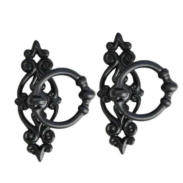 2 X Perilla de Manija de Muebles Negra Vintage para pequeña sala