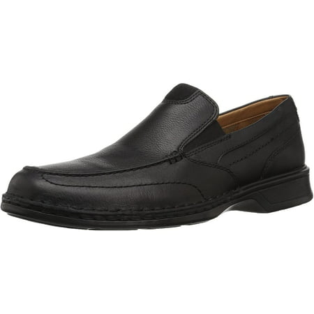 CLARKS Men's Northam Step Loafer, Black Oily Leather, 070 M US ...